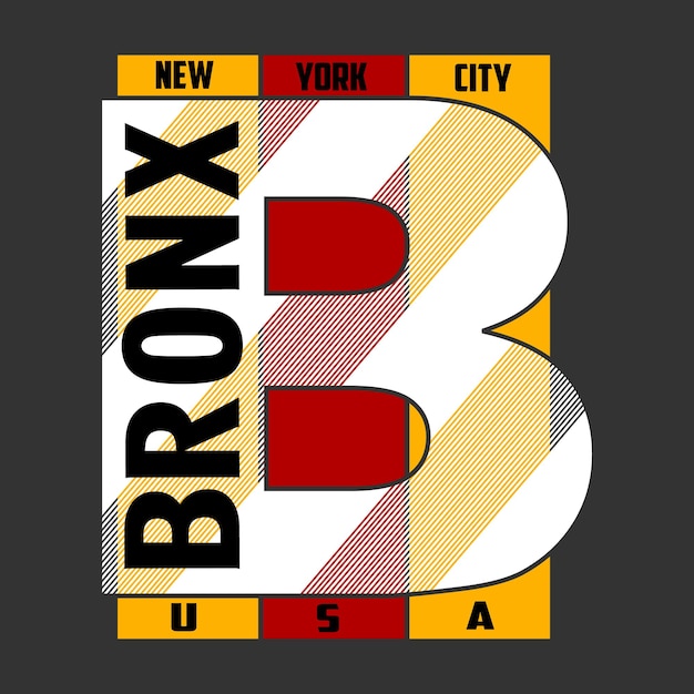 vector illustratie bronx pictogram tekst belettering stijlvol typografie ontwerp voor t-shirt