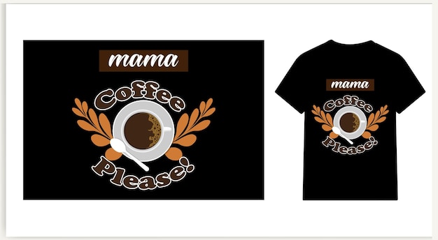 Vector illustratie Coffee Day tshirt ontwerp