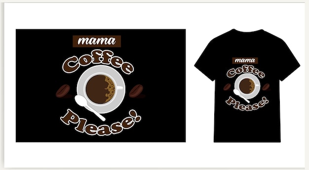 Vector illustratie Coffee Day tshirt ontwerp