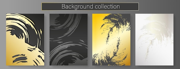 Vector illustratie collectie set luxe modieuze achtergrond met abstract patroon.
