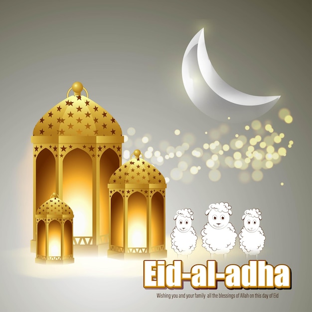 Vector illustratie concept van Eid al Adha ook bekend als Bakra Eid