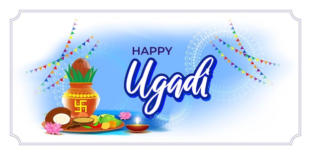 Vector illustratie concept van happy ugadi