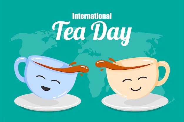 Vector illustratie concept van International Tea Day