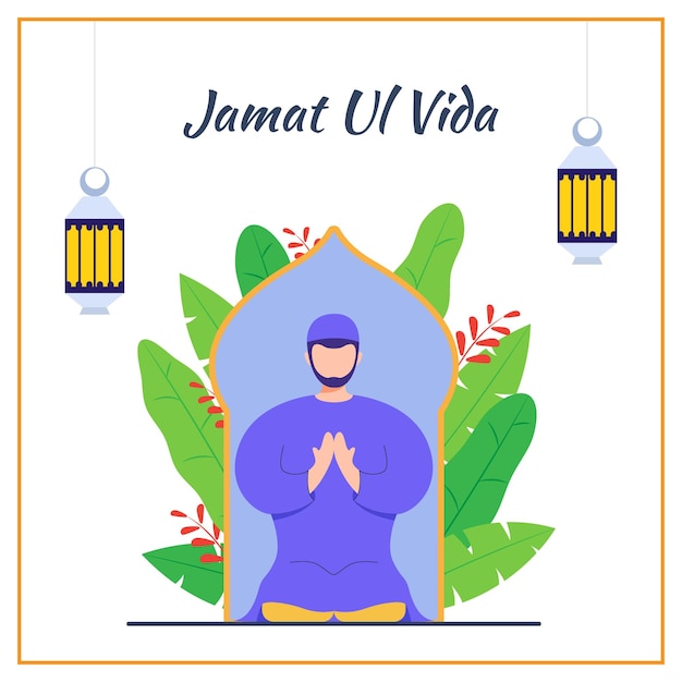 Vector illustratie concept van Jamat UlVida banner