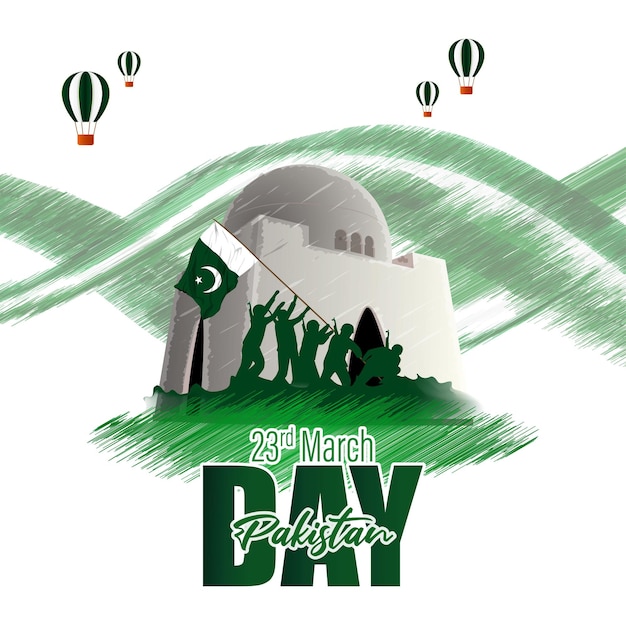 Vector illustratie concept van Pakistan dag banner