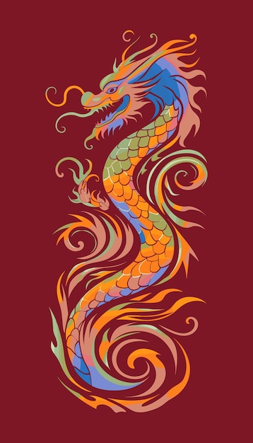 Vector illustratie dragon element