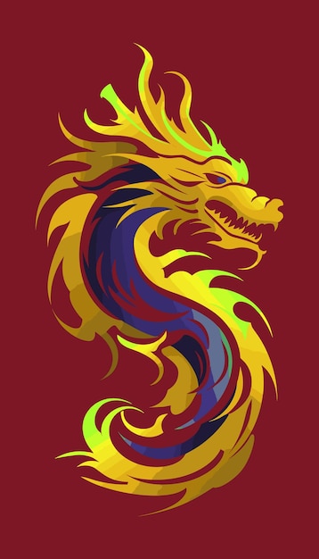 Vector illustratie dragon element