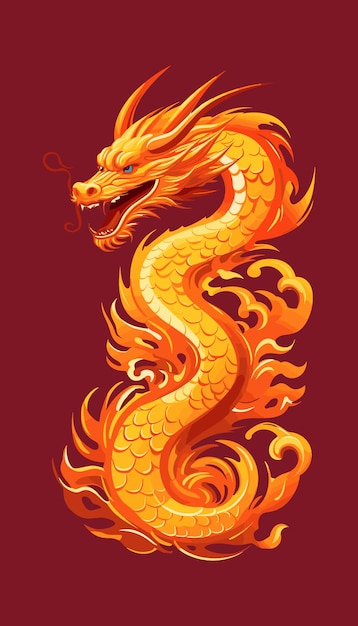 Vector illustratie dragon element