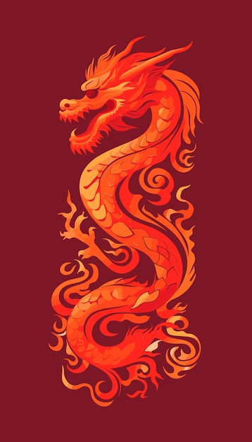 Vector illustratie dragon element