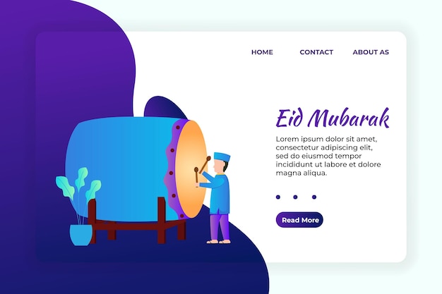 Vector illustratie grafisch uiux eid mubarak