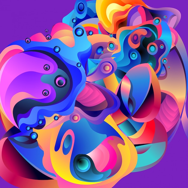 Vector illustratie Kleurrijke abstracte vloeibare achtergrond