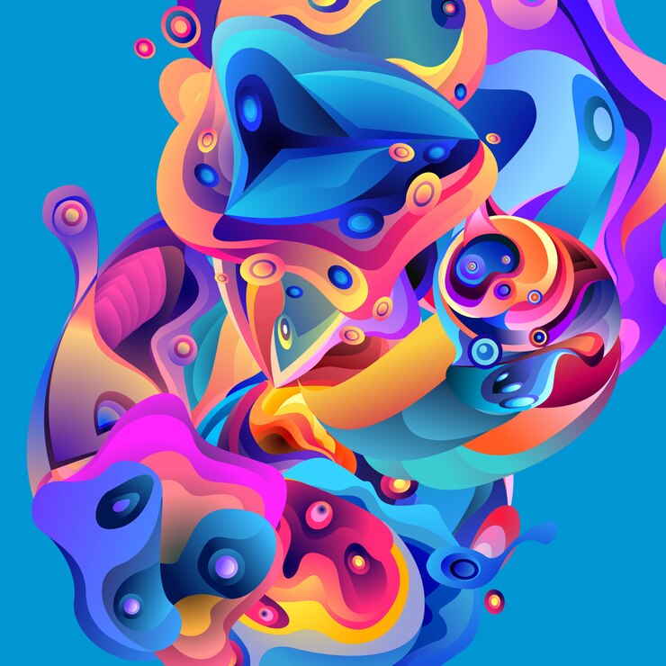 Vector illustratie Kleurrijke abstracte vloeibare achtergrond