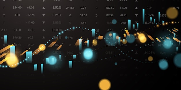 Vector illustratie ontwerp voor bedrijven Aandelenmarkt grafieken of Forex trading grafieken voor zaken en financiën ideeën