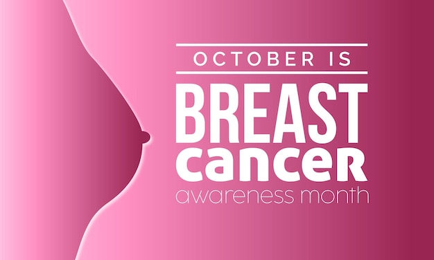 Vector illustratie ontwerpconcept van borstkanker bewustzijn maand waargenomen op elke oktober inhoud voor volwassenen