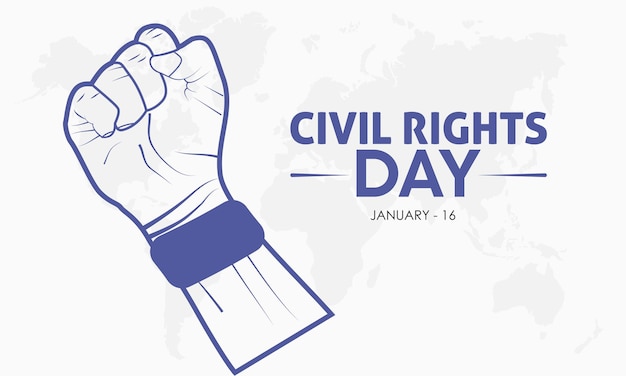 Vector illustratie ontwerpconcept van de dag van de burgerrechten waargenomen op 16 januari