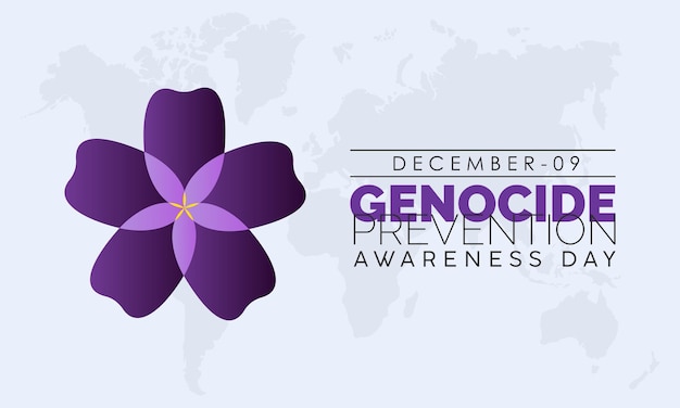 Vector illustratie ontwerpconcept van genocide preventie dag of remember the victims prevent genocide waargenomen op 9 december