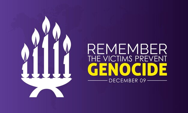 Vector illustratie ontwerpconcept van Genocide Preventie Dag of Remember the Victims Prevent Genocide waargenomen op 9 december