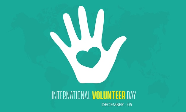 Vector illustratie ontwerpconcept van International Volunteer Day waargenomen op 5 december
