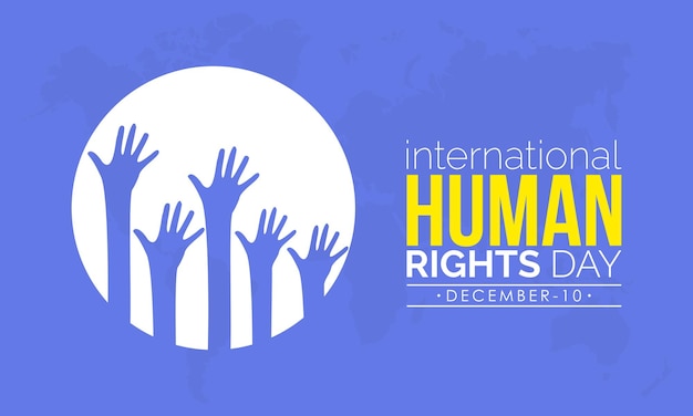 Vector illustratie ontwerpconcept van internationale dag van de mensenrechten waargenomen op 10 december
