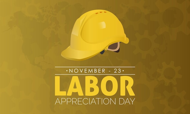 Vector illustratie ontwerpconcept van Labor Appreciation Day waargenomen op 23 november