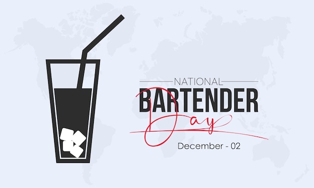 Vector illustratie ontwerpconcept van National Bartender Day waargenomen op 2 december