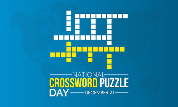 Vector illustratie ontwerpconcept van National Crossword Puzzle Day waargenomen op 21 december