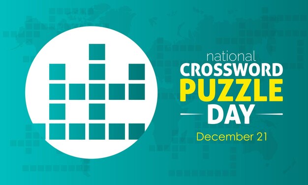 Vector illustratie ontwerpconcept van National Crossword Puzzle Day waargenomen op 21 december
