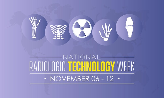 Vector illustratie ontwerpconcept van National Radiologic Technology Week waargenomen op 6 tot 12 november