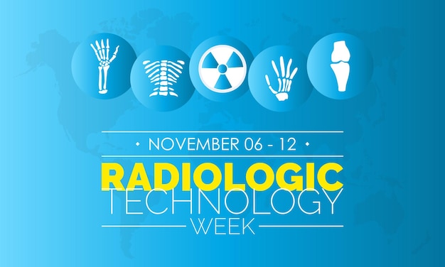 Vector illustratie ontwerpconcept van National Radiologic Technology Week waargenomen op 6 tot 12 november