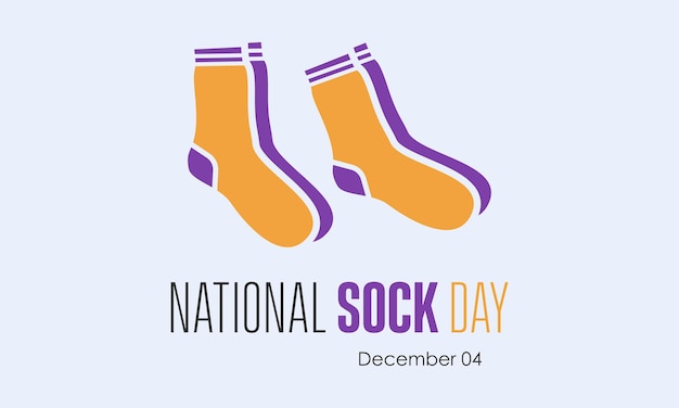 Vector illustratie ontwerpconcept van National Sock Day waargenomen op 4 december