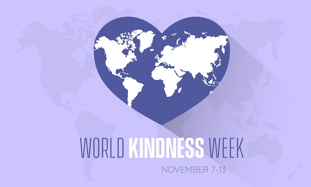 Vector illustratie ontwerpconcept van World Kindness Week waargenomen op 7 tot 13 november