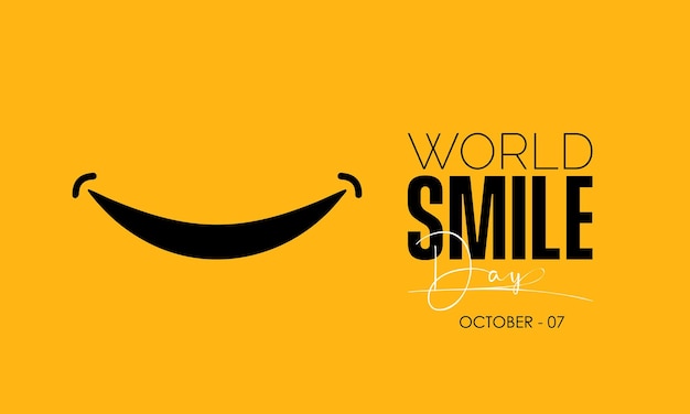 Vector illustratie ontwerpconcept van World Smile Day waargenomen op 7 oktober