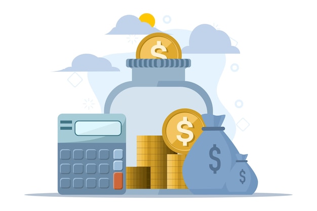 vector illustratie over het concept van investering of financieel succes en geldgroei