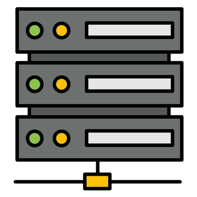 Vector illustratie stijl van de server