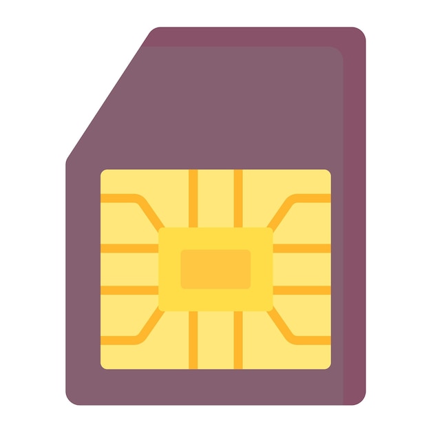 Vector illustratie stijl van de SIM-kaart
