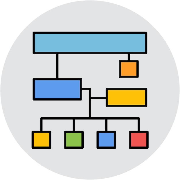 Vector vector illustratie stijl van de sitemap