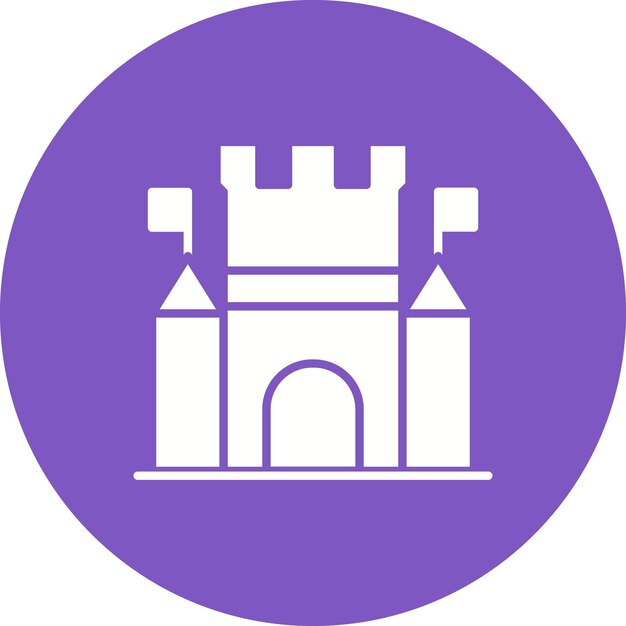 Vector illustratie stijl van het kasteel