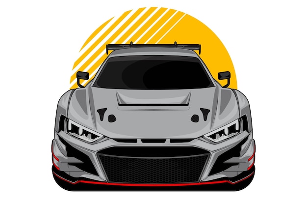 vector illustratie tekening sportwagen of supercar.