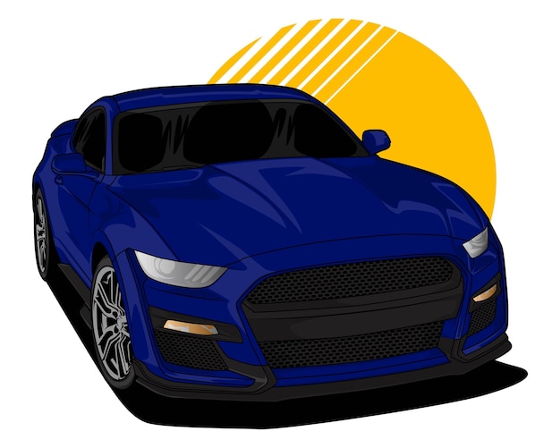 vector illustratie tekening sportwagen of supercar.