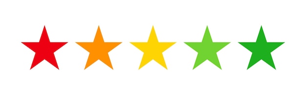 Vector vector illustratie van 5 star rating icoon geïsoleerd