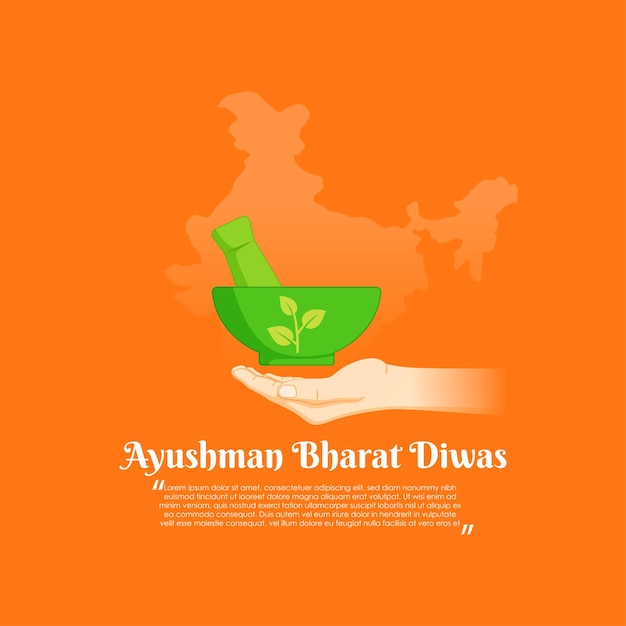 Vector illustratie van Ayushman Bharat Diwas social media feed sjabloon