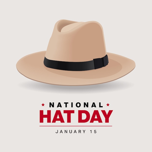 Vector illustratie van de nationale hoed dag flat design concept grafisch ontwerp voor banner