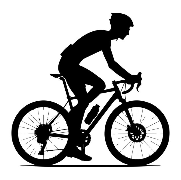 Vector illustratie van de silhouetten van fietsers of fietsers