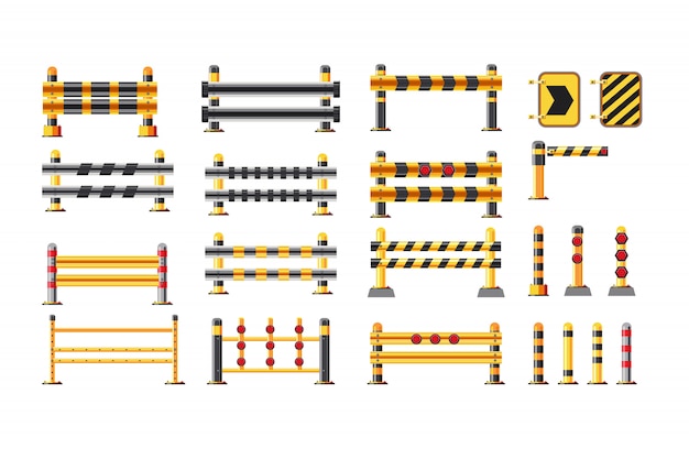 Vector illustratie van een vangrailreeks