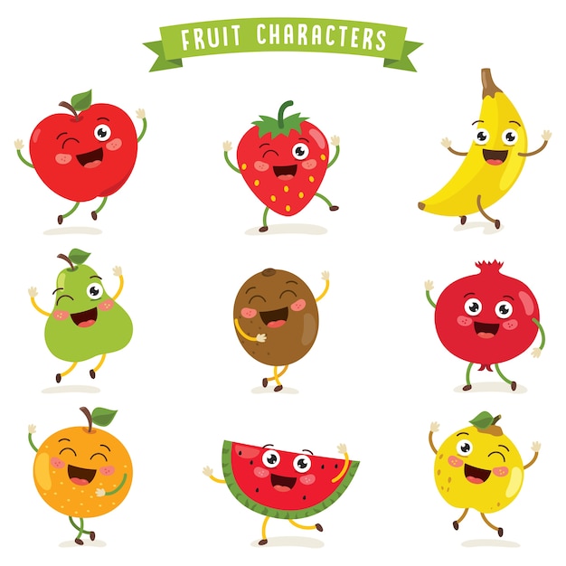 Vector illustratie van fruit tekens