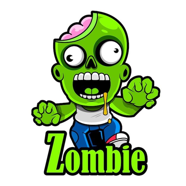 Vector illustratie van halloween zombies groene zombies klaar voor feest 31 oktober halloween