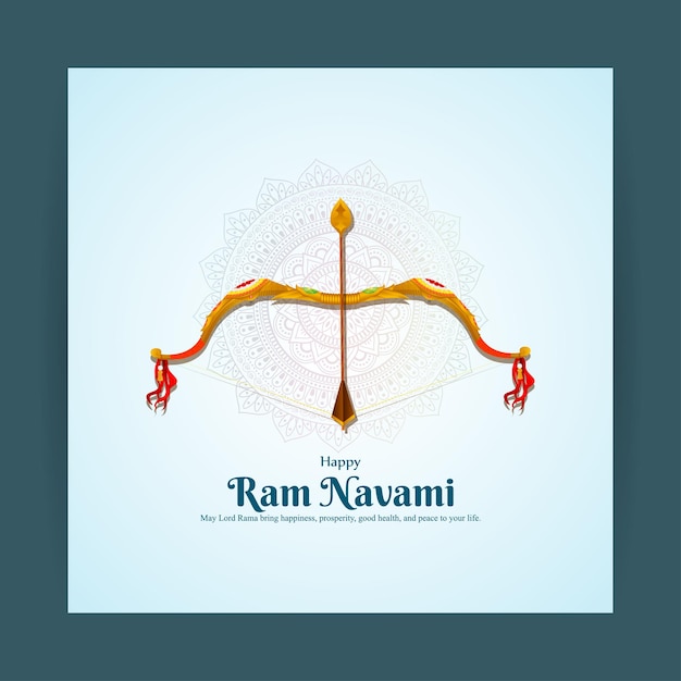 Vector vector illustratie van happy rama navami sociale media feed sjabloon