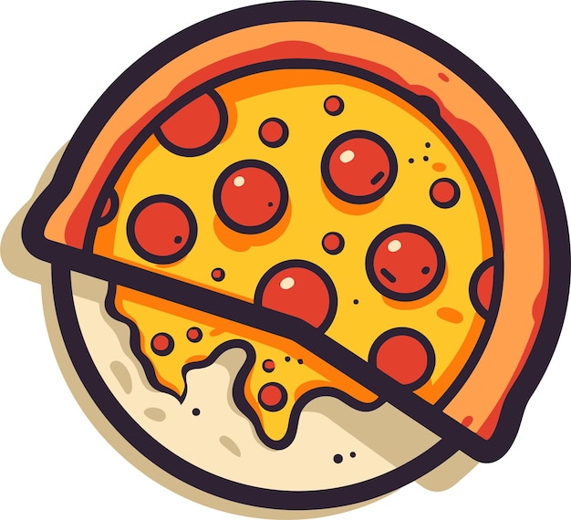 Vector illustratie van het pizza-logo