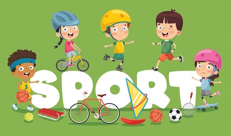 Vector vector illustratie van kinderen sport