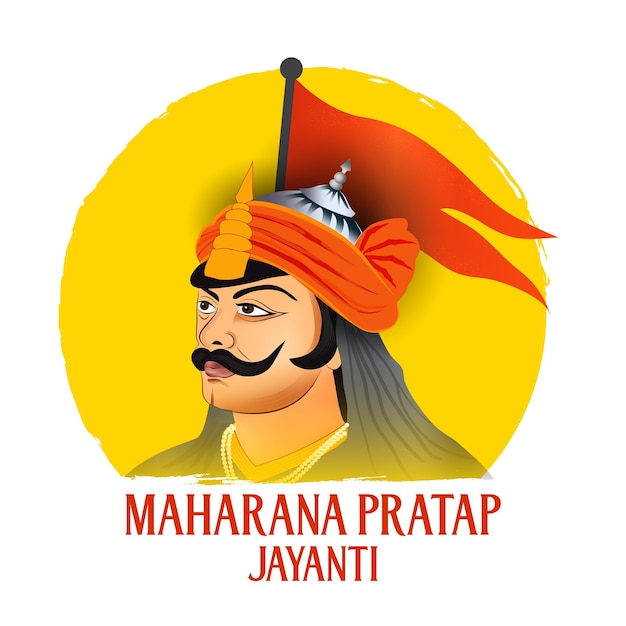 vector illustratie van Maharana Pratap jayanti pratap maharana pratap.